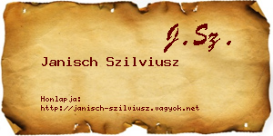 Janisch Szilviusz névjegykártya